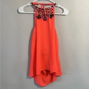 Backless Beaded Halter Top